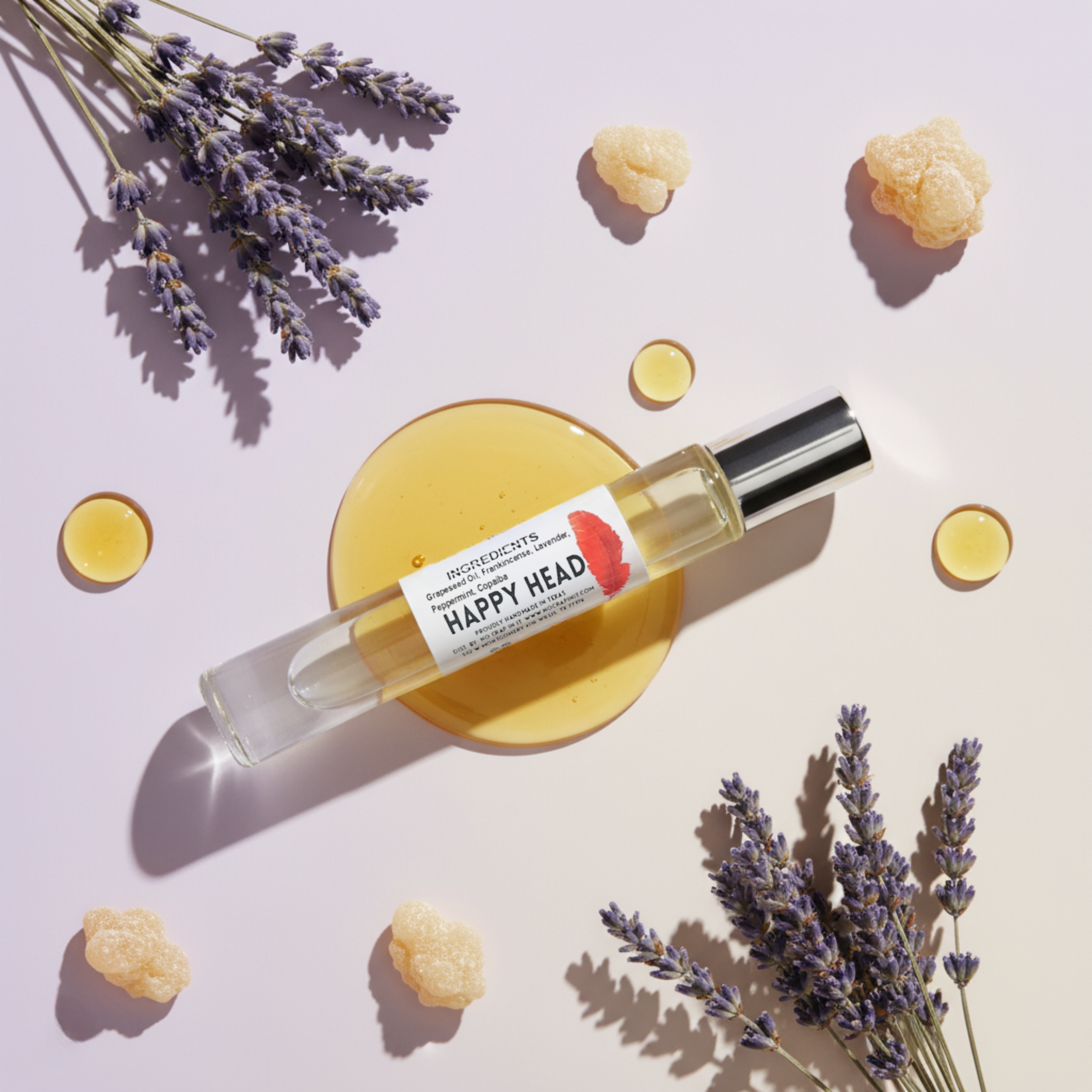 【HappinessDrop】サルベルロールオン　10mL Happy Head Roller - 10ml – No Crap In It