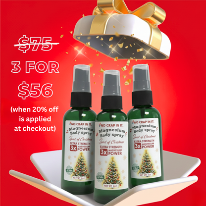 Spirit of Christmas Magnesium Spray - Discounted 3 Pack - LIMITED EDITION